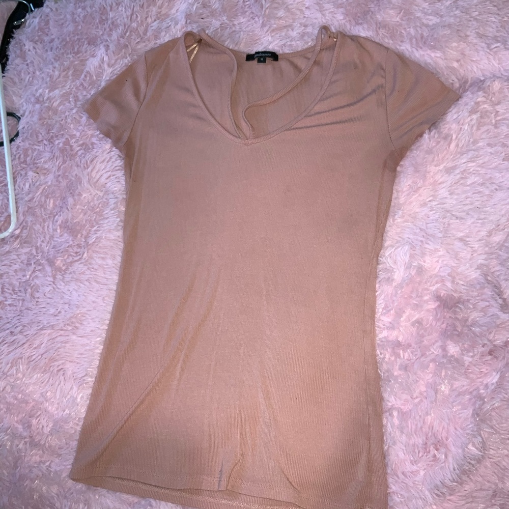 Fitted Salmon Dress Shirt
